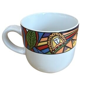 VitroMaster Metropolitan Coffee Mug Retired 1991‎ Vintage Replacement Colorful